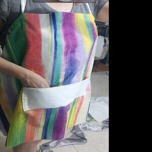 DIY Durable Kitchen Cooking Apron Adjustable Straps Colorful Practical